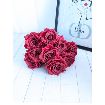 thumb_47cm - Burgundy 9 Head Rose Bush