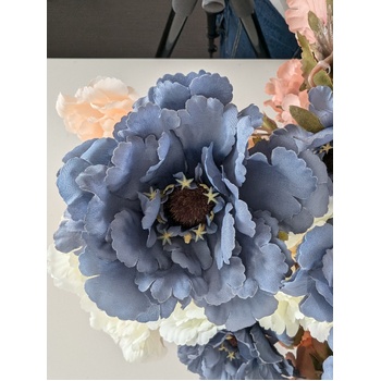 thumb_6 Head Peony 80cm Floral Stem - Dusty Blue