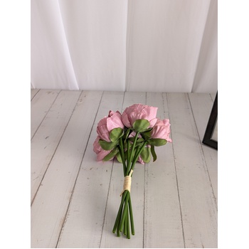 thumb_6 Head Small Artificial Dusty Pink Peony Bouquet | 6 x 5.5cm Flowers