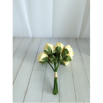 thumb_6 Head Small Artificial Yellow Peony Bouquet | 6 x 5.5cm Flowers