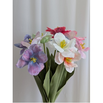 thumb_Violet/Pink Single Stem Open Tulip 65cm