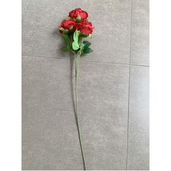 thumb_65cm - 3 Head Rose Flower Stem - Red