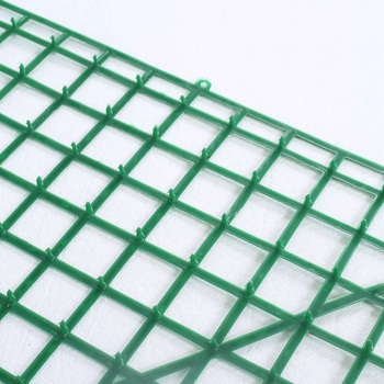 thumb_Blank Green Plastic Mesh Flower Wall Panels, Artificial Plant Wall Fences Backdrop Grid Frames - 60x40cm