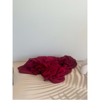 thumb_Burgundy Chiffon Table Runner 80cm x 300cm