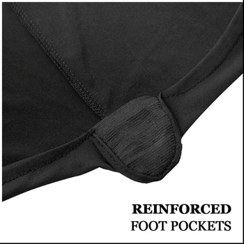 thumb_8Ft (2.4m) Black Fitted 3 Sided Lycra Tablecloth Cover