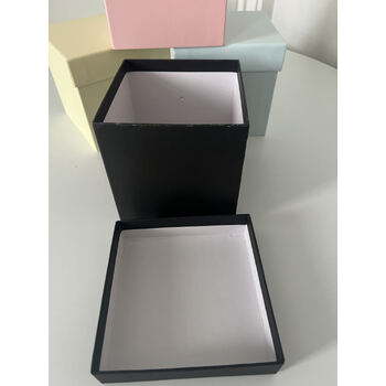 thumb_13cm Square Gift Box with Lid - Black