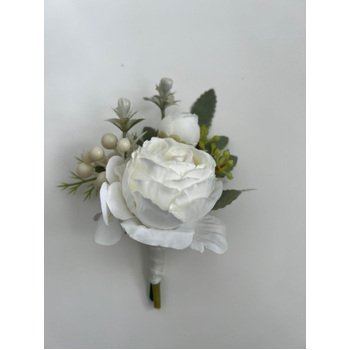 thumb_Buttonhole Peony Rose - White