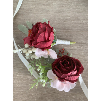 thumb_Buttonhole Peony Rose - Burgundy