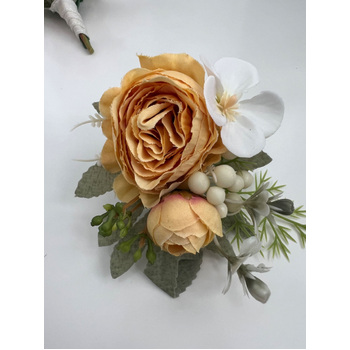 thumb_Buttonhole Peony Rose - Yellow/Orange