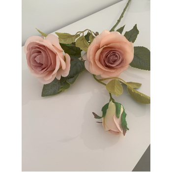 thumb_70cm - Soft Pink/Mauve 3 Head Rose Stem