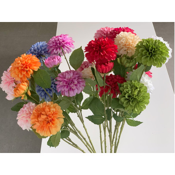 thumb_75cm - 3 Head Dahlia Flower Stem - Orange