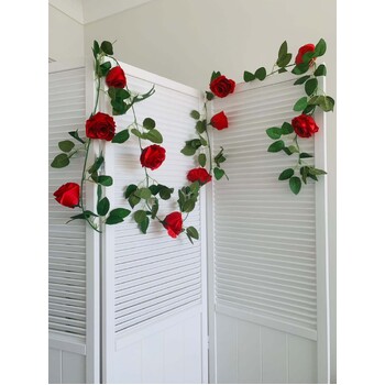 thumb_2.2m Red Rose Garland with 10 Flowers