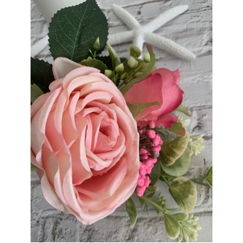 thumb_Pink Rose and Peony Small Bouquet or Floral Arrangement