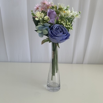 thumb_Blue Rose and Peony Small Bouquet or Floral Arrangement