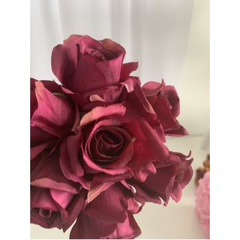 thumb_Deep Burgundy 7 Head Rose Bouquet