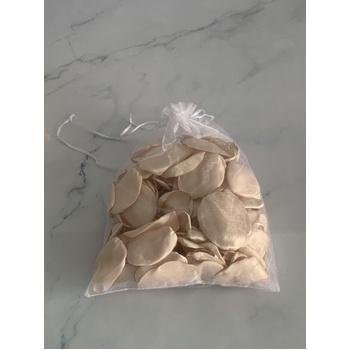 thumb_200 Beige Silky Rose Petals in organza pouch