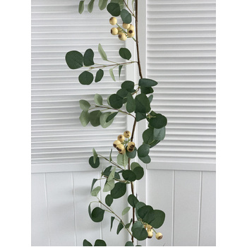 thumb_1.8m Silver Dollar & Cream Berry Native Eucalyptus Garland (Cinerea)