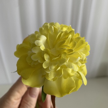 thumb_70cm Ruffled Carnation-Style Blooms - Yellow