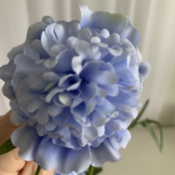 thumb_70cm Ruffled Carnation-Style Blooms - Light Blue