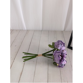 thumb_6 Head Small Artificial Two Toned Purple Peony Bouquet | 6 x 5.5cm Flowers