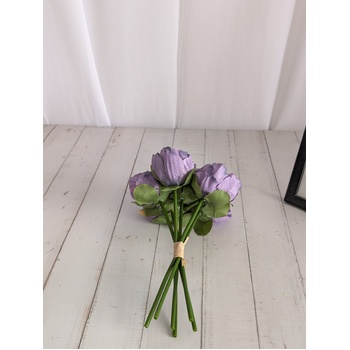 thumb_6 Head Small Artificial Dusty Purple Peony Bouquet | 6 x 5.5cm Flowers