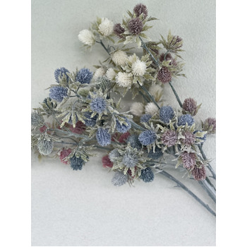 thumb_75cm Artificial Sea Holly Stem - Dusty Pink Flowers