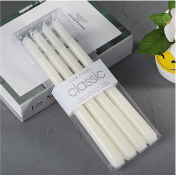 thumb_4pcs - 25cm White Wax (Taper) Dinner Candle Romantic Candlestick