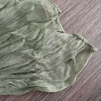 thumb_Extra Long 4m Sage Green Cheesecloth Table Runner 90x400cm