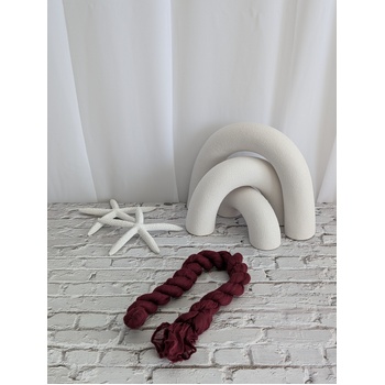 thumb_Cheesecloth Linen Chair Sash - Burgundy