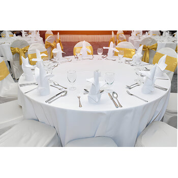 thumb_305cm Polyester  Round Tablecloth - Cream