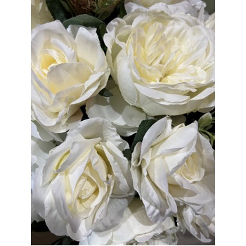 thumb_50cm Floral Rose/Ivy Ball Arrangement - White/Cream