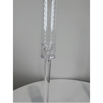 thumb_3 pcs Set of Candelabra - Clear with Glass Windlight