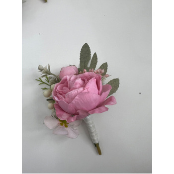 thumb_Buttonhole Peony Rose - Dusty Rose