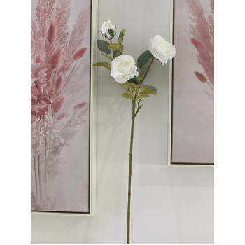 thumb_70cm - White/Cream 3 Head Rose Stem