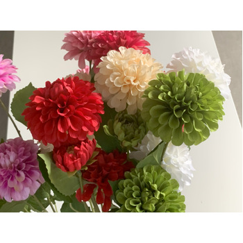 thumb_75cm - 3 Head Dahlia Flower Stem - Orange