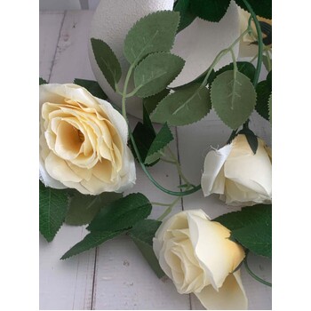 thumb_2.2m Ivory/Champagne Rose Garland with 10 Flowers