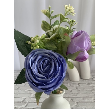 thumb_Blue Rose and Peony Small Bouquet or Floral Arrangement