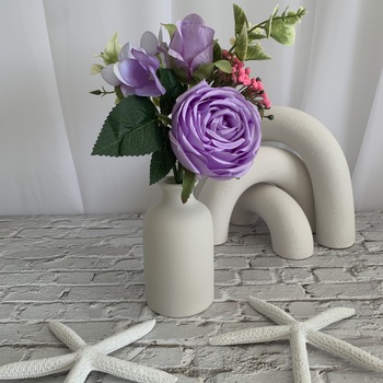 thumb_Light Purple Rose and Peony Small Bouquet or Floral Arrangement