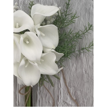 thumb_White Handtied Real Touch Calle Bouquet