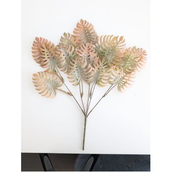 thumb_35cm Artificial Monstera Spray - Autumn Orange