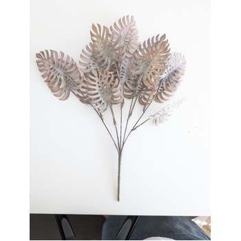 thumb_35cm Artificial Monstera Spray - Earthy Taupe