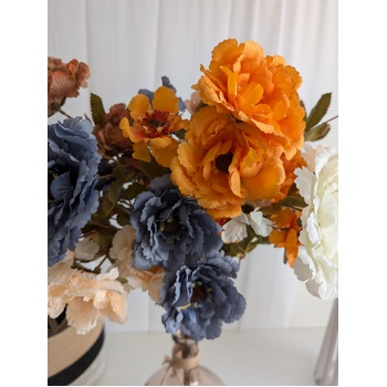 thumb_6 Head Peony 80cm Floral Stem - Soft Peach