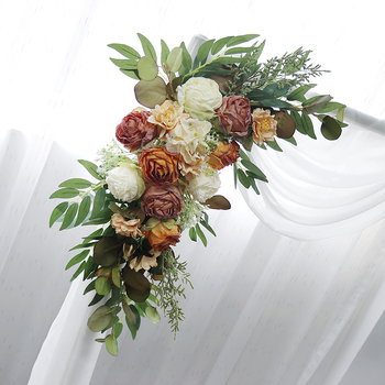 thumb_2pc Set - Artificial Wedding Arch Swag Set - Natural, Rust, Autumn Shades