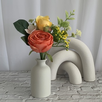 thumb_Orange Rose and Peony Small Bouquet or Floral Arrangement