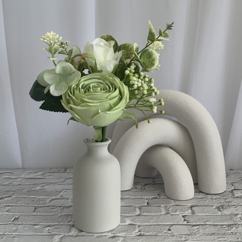 thumb_Soft Green Rose and Peony Small Bouquet or Floral Arrangement