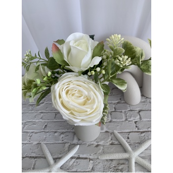 thumb_White Rose and Peony Small Bouquet or Floral Arrangement