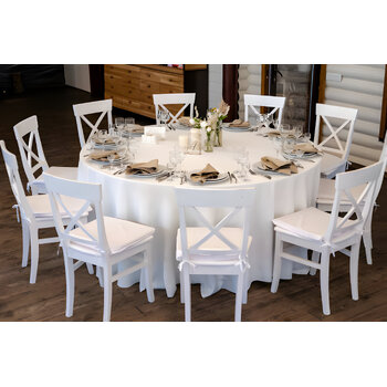 thumb_305cm Polyester  Round Tablecloth - Cream