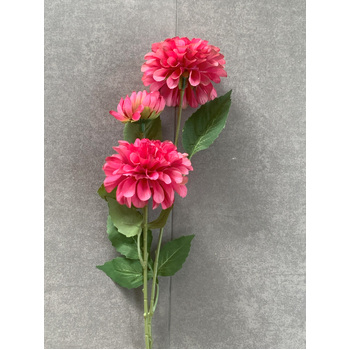 thumb_75cm - 3 Head Dahlia Flower Stem - Fushia