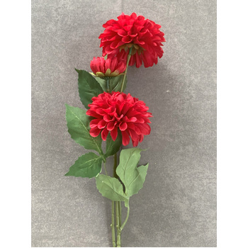 thumb_75cm - 3 Head Dahlia Flower Stem - Red