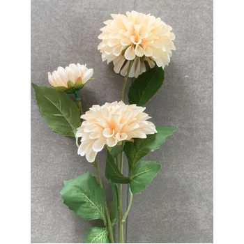 thumb_75cm - 3 Head Dahlia Flower Stem - Cream/Champagne